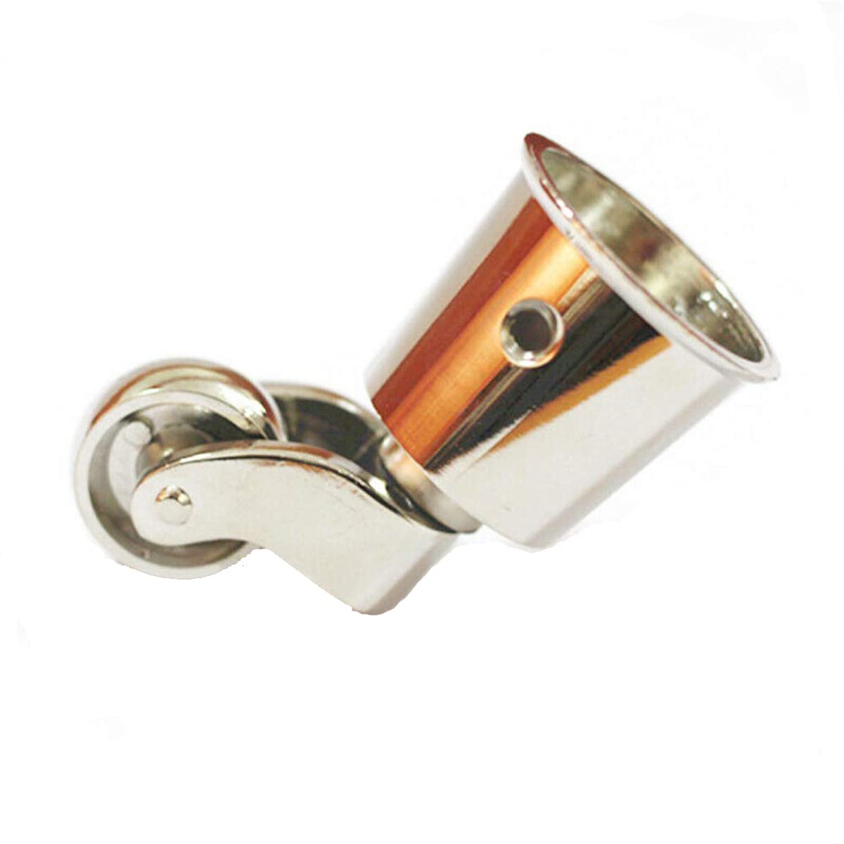 Polished Antique Cup Type Casters Solid Brass High Load Capacity Universal Furniture for Furniture Suits Beds Armchairs Sliver