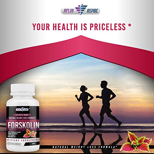 Forskolin Extract - 500mg - Promotes Weight Loss for Men and Women - Diet Pills - Burn Body Fat - Appetite Suppressant, Carb Blocker and Metabolism Booster - 60 Veggie Capsules