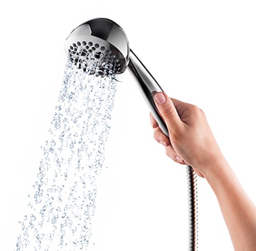 FLOWELL, AMG and Enchante Accessoies Shower Head (Fixed Showerhead with Handheld), SH74A, Chrome finish - Thumbnail 3