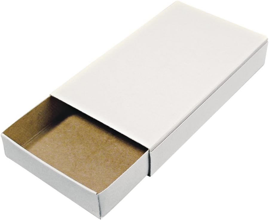 Rayher Hobby 8147000 Matchbox Large Blank White 12 Cardboard Boxes for