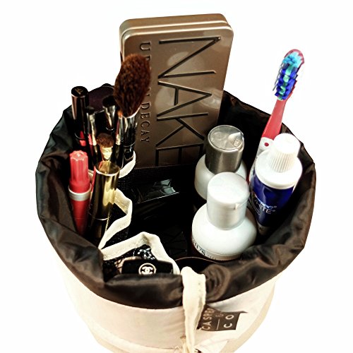Casper & Coal Travel Cosmetic Bag - Signature Canvas Collection (Slate Grey) Beauty & Personal Care, Tools & Accessories, Bags & Cases, Toiletry Bags