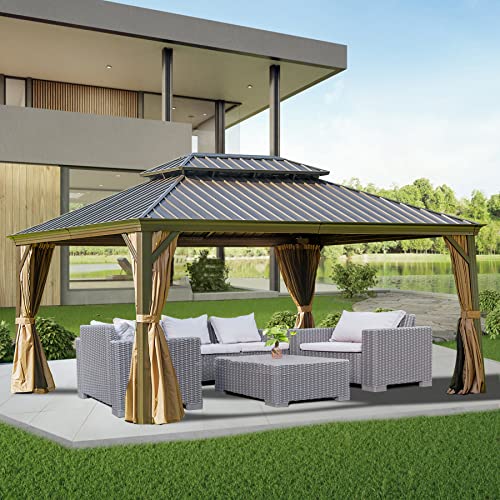Domi Outdoor Living 12’ X 16’ Hardtop Gazebo Outdoor Aluminum Gazebo
