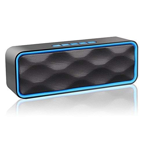 Enceinte Bluetooth Portable, Aigoss Haut Parleur sans Fil, Bluetooth 4.2 Subwoofer, Son HD Stéréo, Mains Libres Téléphone, Radio FM, Carte TF Support, pour iPhone, iPad, Samsung etc