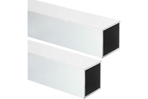 MECCANIXITY Aluminum Square Tubing,1.5"x1.5"x16" Long 0.08" Wall Thick 6063 Aluminum Square Tube Seamless Structural Metal Profile Hardware for Construction DIY Home Decor Furniture 2pcs