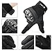 OMGAI Men's Full Finger Motorcycle Gloves of PU Leather and Hard Knuckle for Military Tactical Airsoft Outdoor Sports Black, XL