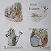 Peter Rabbit Themed Sticker Sheet - 35 square stickers - Beatrix Potter