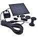 GOGOOUT Solar Outdoor Fountain Water Pump Kits Solar Power Water Fountain with 1.2W Solar Panel for Birdbath, Fish Tank, Small Pond, Garden Decoration