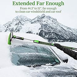 SEAAES 51 Inch Ice Scraper and Snow Brush with