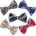 5 PC Mens Assorted Pattern Pre-Tied Adjustable Neck Tie Bowties (STYLE-A, A-05)