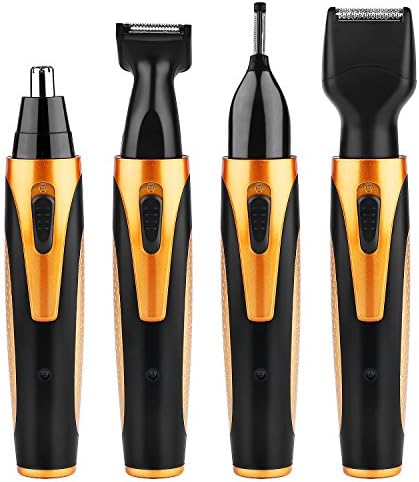 Nose Hair Trimmer 4 in 1 Waterproof USB Rechargeable Nose Trimmer, Sideburn Trimmer, Beard Trimmer, Eyebrow Trimmer Personal Trimmer Kit for Men and Women