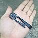 EDC multitool keychain knife kit Skull Keychain beer opener pocket survival tool (Black)