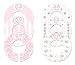 C102 Baby Girl Nursery Closet Clothing Size Dividers Pink Roses Set of 6 (1.25 Inch Rod)
