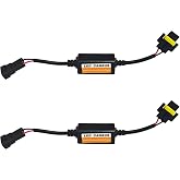 Car LED CAN Bus Decoder, H11 Load Resistor Turn Signal Harness Adapter, Anti-Flicker Error Decoder Resistor Universal for LED Headlight Tail Light Conversion Kit (H8/H9/H11, 2PCS)