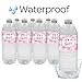 DISTINCTIVS It's a Girl Baby Shower Water Bottle Labels - Pink Footprint Theme - 24 Stickers