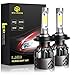 WSIIROON H7 LED Headlight Bulb - Super Bright COB Chips - 60W 7000K 9000LM Cool White - Hi/Lo Beam/Fog Light Bulbs (2 Pack）