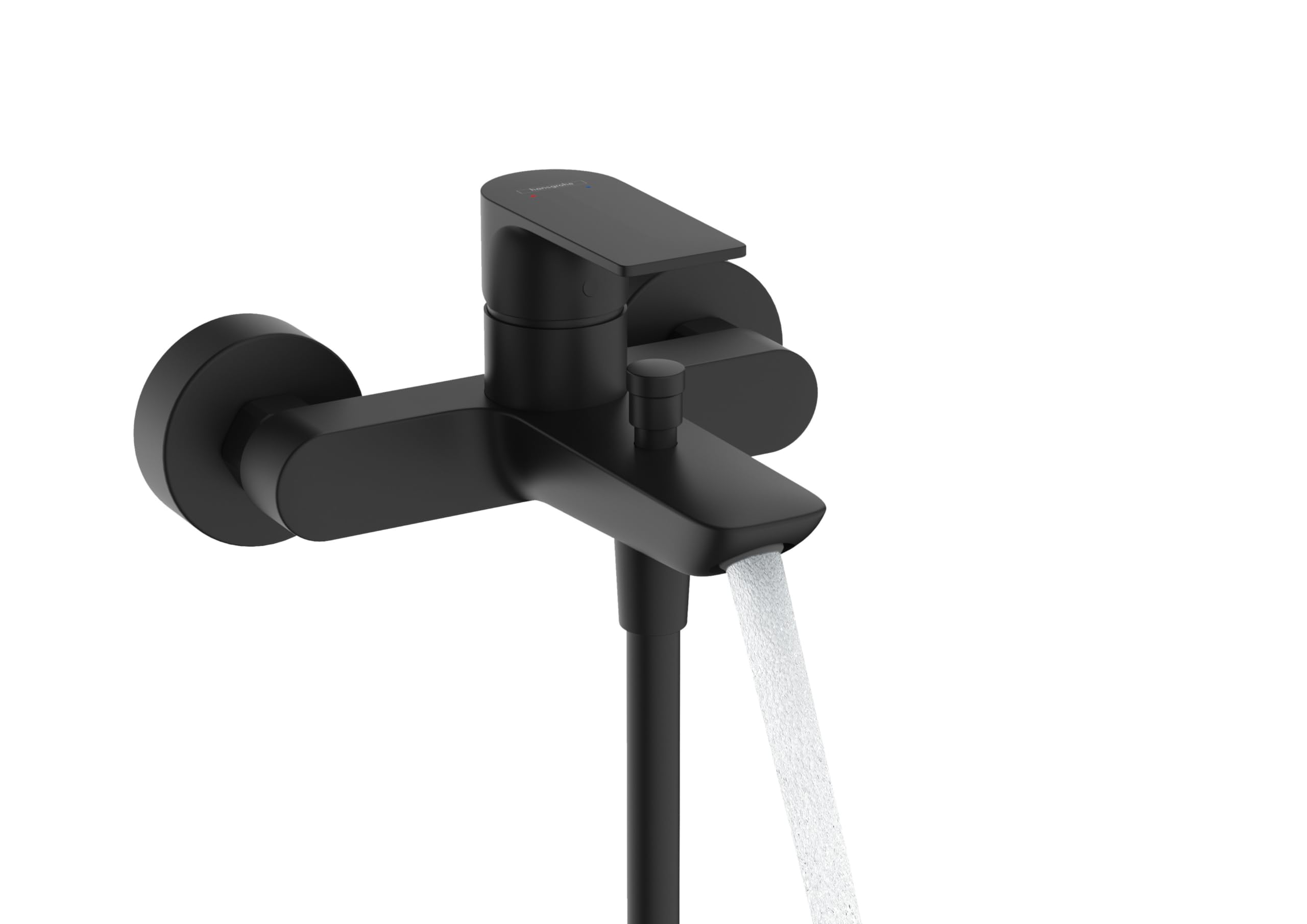 Hansgrohe Rebris E Single Lever Bath Mixer for Exposed Installation, Matt Black, 72450670