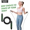 Weighted-Skipping-Rope-Adult-Fitness-Speed-Jump-Rope-for-Gym-Home-Exercise-Men-Women-Kids-Tangle-Free-with-Foam-Handles-for-Workouts-Ideal-for-Calorie-Fat-Burning-Endurance-Training Skipping Rope Adult Fitness Jump Ropes for Fitness with Soft Foam Handles Women Men & Kids - Adjustable Speed Jumping…