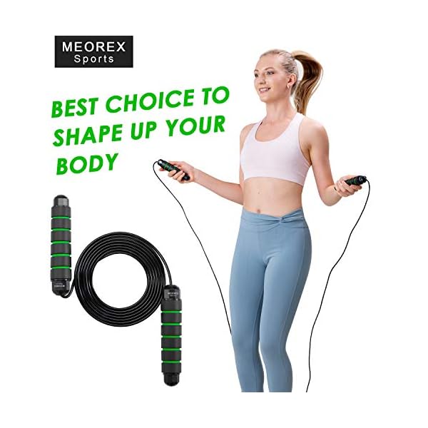 Weighted-Skipping-Rope-Adult-Fitness-Speed-Jump-Rope-for-Gym-Home-Exercise-Men-Women-Kids-Tangle-Free-with-Foam-Handles-for-Workouts-Ideal-for-Calorie-Fat-Burning-Endurance-Training Skipping Rope Adult Fitness Jump Ropes for Fitness with Soft Foam Handles Women Men & Kids - Adjustable Speed Jumping…