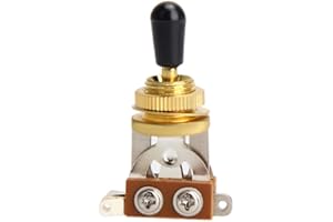 WINGPOWER 3 Way Short Straight Guitar Toggle Switch Pickup Selector for Gibson Epiphone Les Paul LP SG Electric Guitar (Gold)