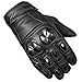 Jackets 4 Bikes Men's Premium Cowhide Leather Motorcycle Gloves Cruising Riding Street Racing ATV Dirt Bike Motocross Palm Sliders Knuckle Armor Protected Powersports Biker Gear Glove Black XL