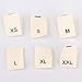 150 pcs Woven Clothing Labels Size Tags White -XS S M L XL XXL (25pcs Each Size)
