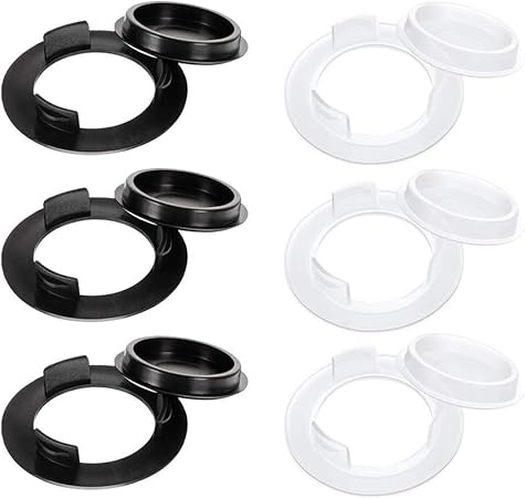 Amazon Com 6 Pcs Patio Table Umbrella Hole Ring And Cap Set 2 Inch Standard Size Umbrella Thicker Hole Ring Plug And Cap Set Black And White Garden Outdoor