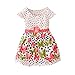 Weixinbuy Baby Girl's Cotton Polka Dots Short Sleeve Tutu Dress Red XXL