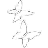 Large Boho Hollow Line Butterfly Earrings Gold Drop Dangle Beach Earrings Simple Stylish Dainty Pendant Silver Hoop Earrings for Women and