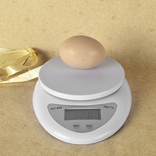 Digital Kitchen Scale, HENGTONG Kitchen Scales Digital Weight Grams and Ounces with Bowl, Cooking Scales 11 lbs /5 kg, High Accuracy Food Kitchen Scale LCD Display, Auto Off, Battery Included