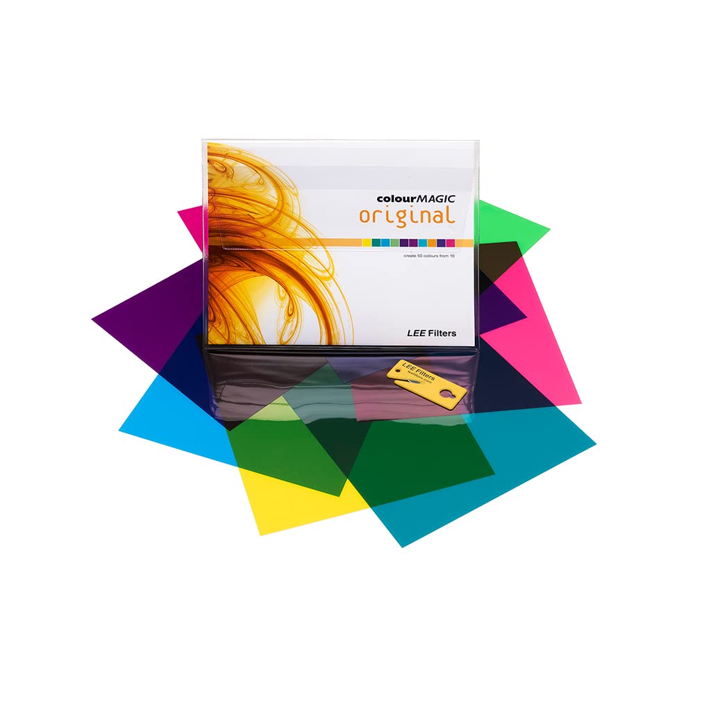 LEE Colour Magic Original Lighting Gel Filter Pack 250mm x 300mm – Contains 12 Colours, 1 Sheet Per Colour Totalling 12 sheets