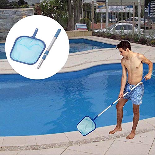 Leaf Skimmer Heavy Duty Pool Leaf Skimmer Net with Adjustable Aluminum Telescopic Pole for Pools and Spas Professional Swimming Pool Leaf Skimmer Net