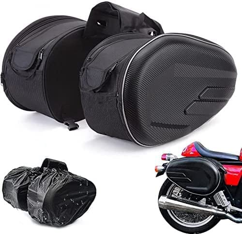 Motorbike Saddle Bag,Waterproof Motorcycle Luggage Storage Bag,Universal Motorcycle Tail Bag Oxford Pannier Bags for Most Motorcycles Sportster Dyna Softail Cruiser Chopper Touring
