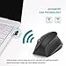 Ergonomic Mouse, Jelly Comb 2.4G Wireless Ergonomic Mouse Optical Mouse with 800/1200 / 1600 DPI, 6 Buttons - Black