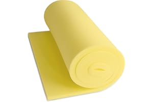 M MUTE TOUCH Yellow Foam Board, High-Density Upholstery Foam for Couch Cushion Replacement, Foam Padding for Cushions, Furniture, and DIY Projects, Durable Foam Pad for Chairs, Sofas, and Egg Crate Foam Inserts