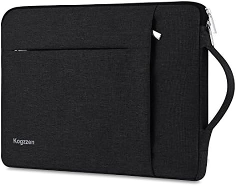 Kogzzen 14-15.6 Inch Laptop Sleeve with Handle for MacBook Pro 15"/Surface Book 2 15", Shockproof Protective Case carrying Bag, Ultrabook Chromebook Dell HP Lenovo Asus Acer Samsung - Black