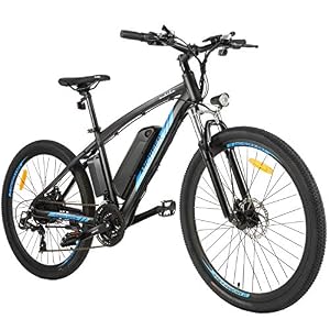 ANCHEER Electric Bikes for Adults, 27.5” Electric Mountain Bike/Bicycle with 36V/48V 10Ah Li-Ion Battery and 21 Speed…
