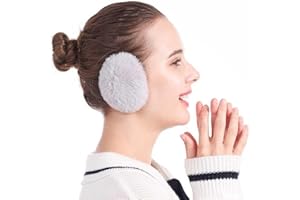 ANGGREK 3 Pairs Fleece Ear Muffs, Windproof Bandless Ear Warmers for Men Women