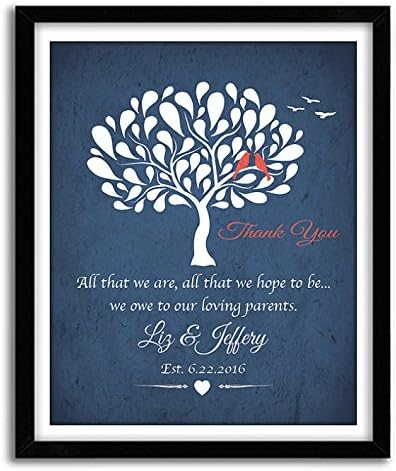 Personalized Gift For Mother of the Bride, THANK YOU GIFT for Mother in law, Parents of Groom Gift, Custom Colors, Mother of Groom Gift - FRAME NOT INCLUDED**