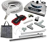 35' "Comet" Central Vacuum Kit with Hose, Power Head & Tools - Works with All Brands of Central Vacuum Units
