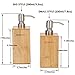 Gobam Soap Dispenser Pump with Stainless Steel Pumps for Bathroom Vanities or Kitchen, Countertops,Bamboo
