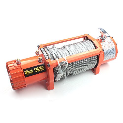 AC-DK 12V 13500 lb Electric Winch Off Road Winch recoevery Winch with Steel Rope - Thumbnail 3