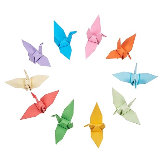 Wandic Origami Grullas De Papel 50 Piezas Hecho A Mano