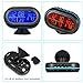 AUTOLOVER Car Thermometer Voltage Meter Luminous Clock,4 in 1 Car Digital Thermometer Voltmeter Clock Alarm Monitor with 2 Backlights and Freeze Alert DC12V-24V(1 Pcs)