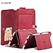 For Apple iPhone 6 Plus and Apple iPhone 6s Plus 5.5 inch Case, FLOVEME Vintage 2 in 1 Zipper Magnetic Wallet Leather 18 Card Slots Handbag Full Protection Flip Pouch Kickstand Cover Holder - Red