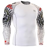 Fixgear White Under Compression Cycling Base Layer Tee Shirt Long Sleeve S~4XL