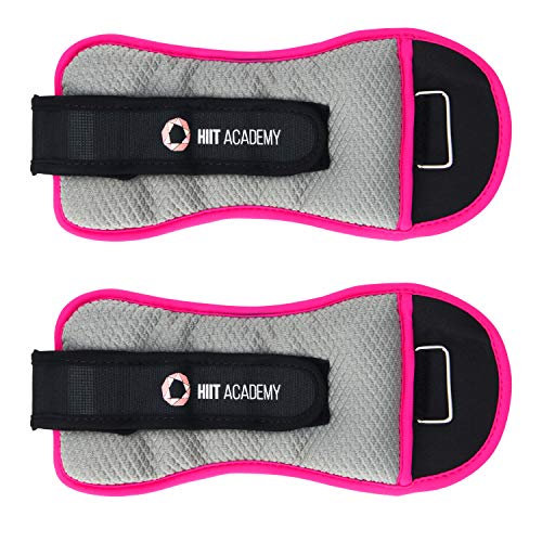 HIIT Academy Womens 2x2lb Ankle Weights Set Bonus Fabric Resistance