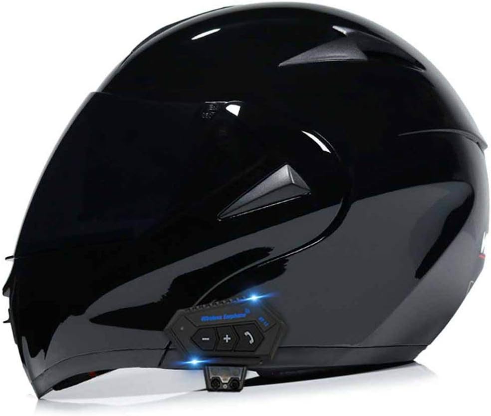 Cruiser Motorcycle Bluetooth Helmet,Crash Modular Men Road Racing Helmet,Double Sun Visor Full Helmet,Carbon Fiber Material
