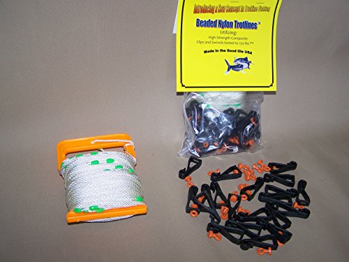 Trotlines-with-250-ft-nylon-beaded-line-and-50-clips-and-swivels Trotlines-with-250-ft-nylon-beaded-line-and-50-clips-and-swivels