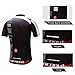 Coconut Ropamo CR Men's Cycling Jersey Set Road Bike Jersey Zipper Pocket Bib Shorts with 3D Padded Cycling Clothing Kit Set (Black/Grey, L)
