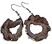 Agate Earrings, Stone Geode Slice w/Center Druzy Crystals, 1-2